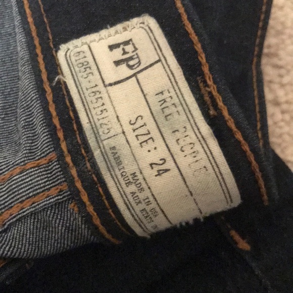 Free People Rolled Crop Skinny - Dark wash - Picture 4 of 7